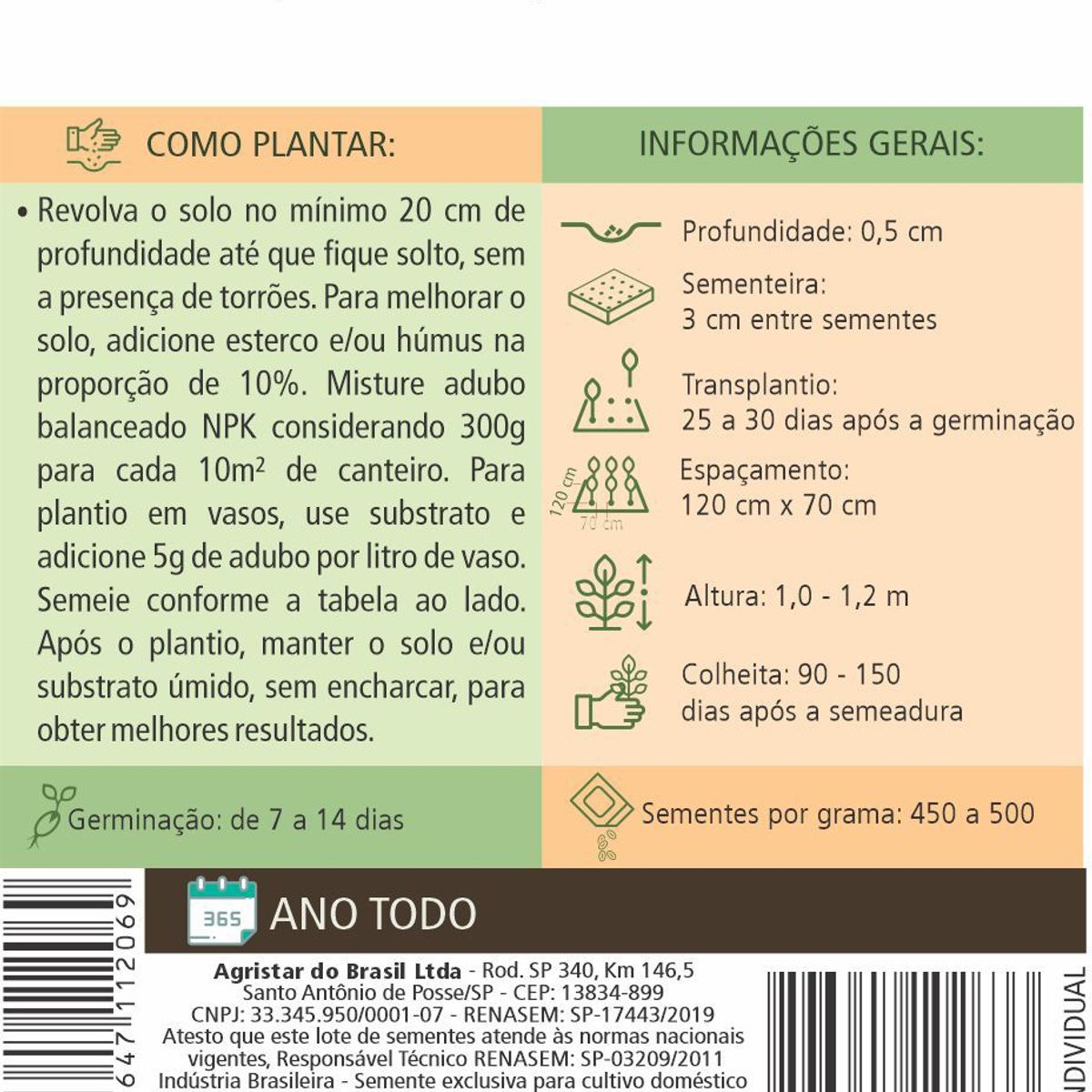 Semente Horta Jiló Morro Redondo, marca Topseed Garden - Foto 2