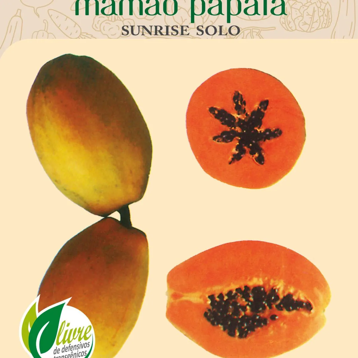 Semente Horta Mamão Sunrise Solo, marca Topseed Garden - Foto Principal