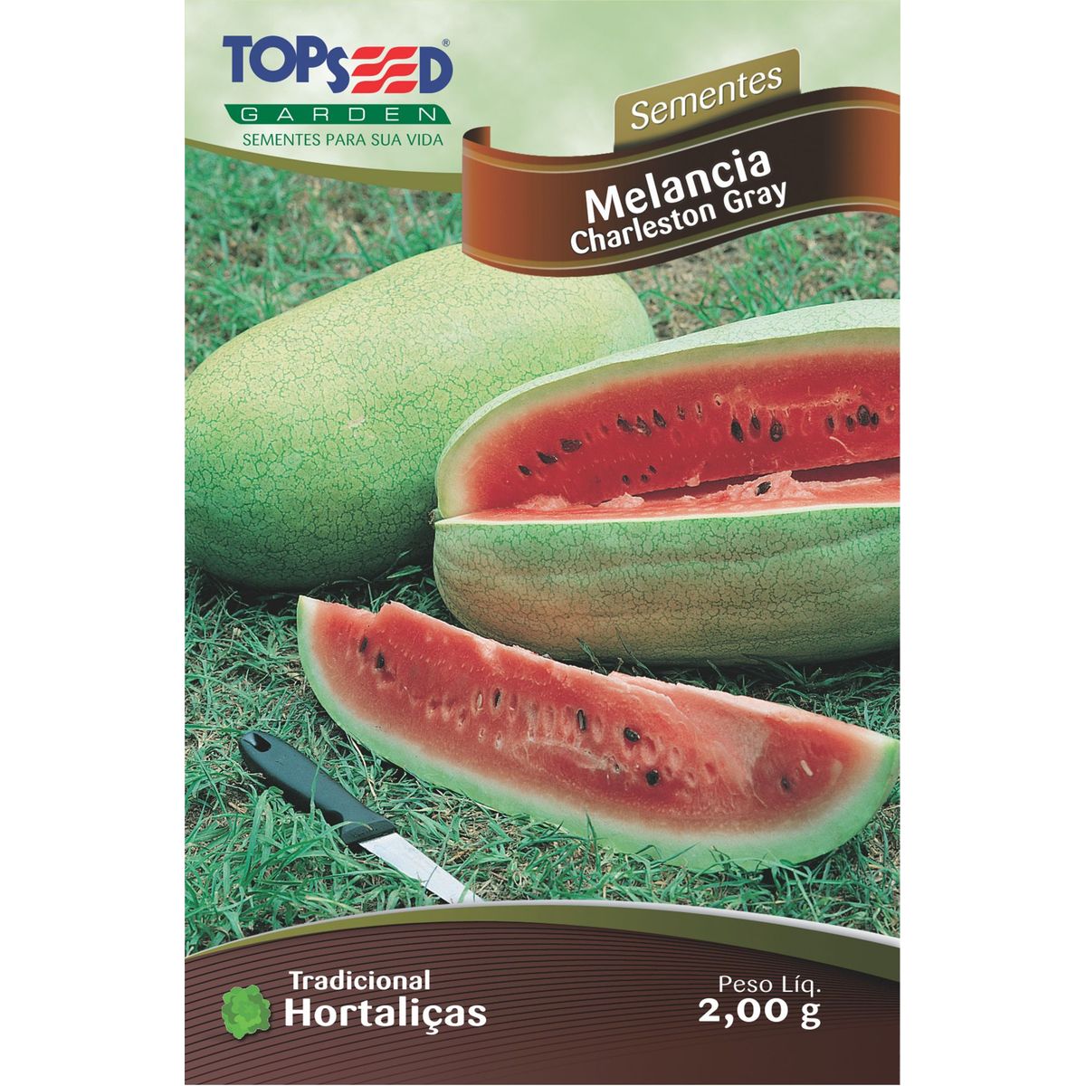 Semente Horta Melancia Charleston Gray, marca Topseed Garden - Foto Principal