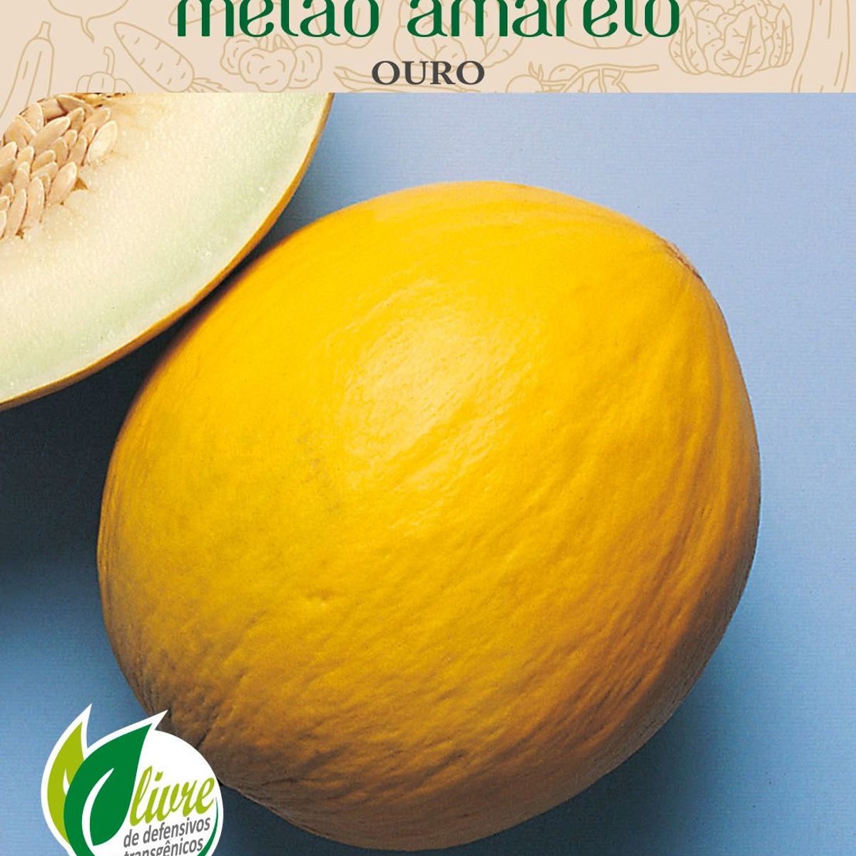 Semente Horta Melão Amarelo Ouro, marca Topseed Garden - Foto Principal