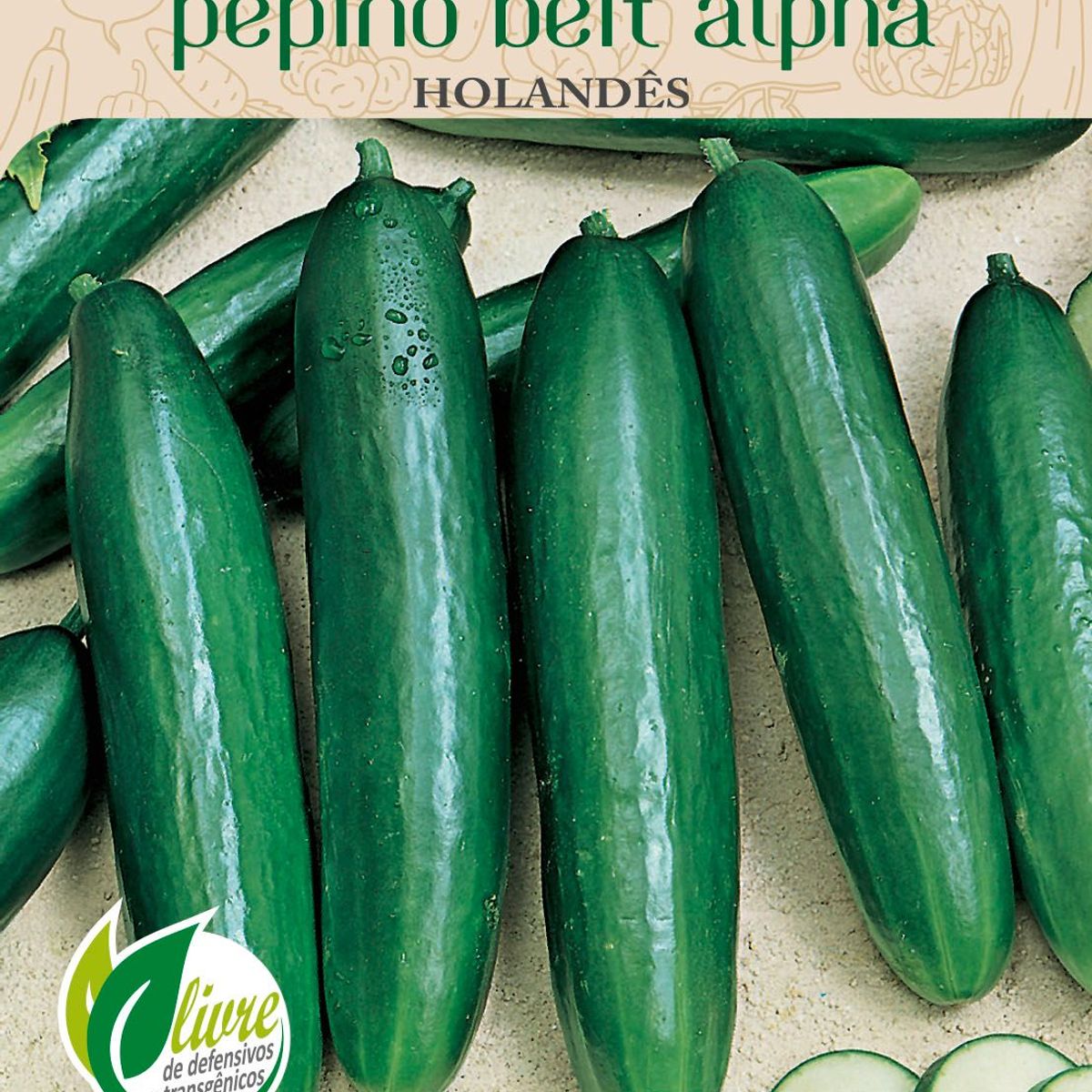 Semente Horta Pepino Beit Alpha, marca Topseed Garden - Foto Principal