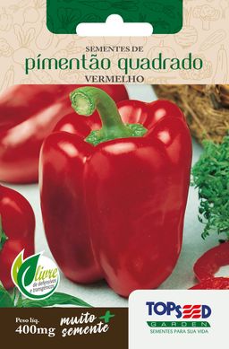Semente Horta Pimento Quadrado, Vermelho