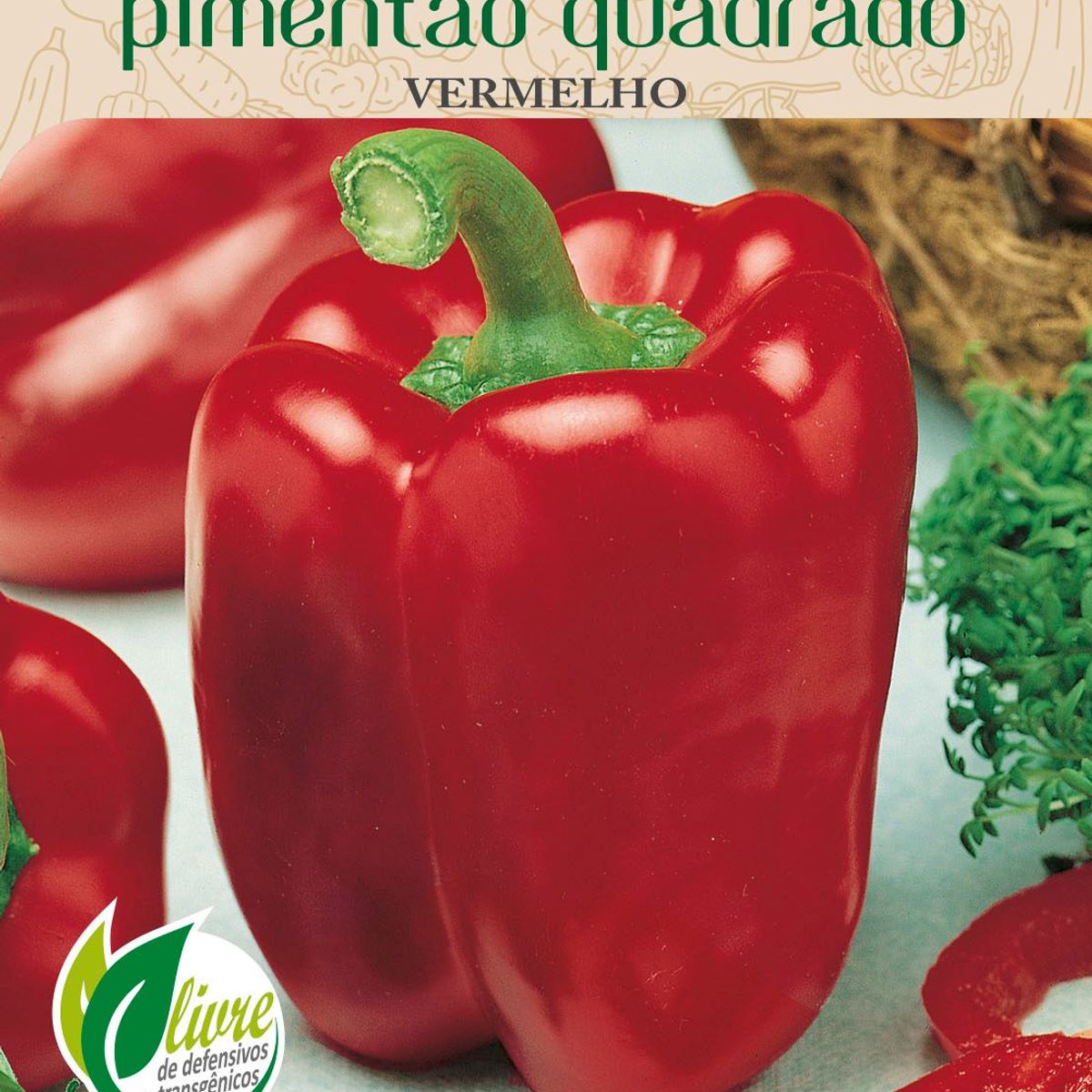 Semente Horta Pimentão Quadrado, Vermelho, marca Topseed Garden - Foto Principal