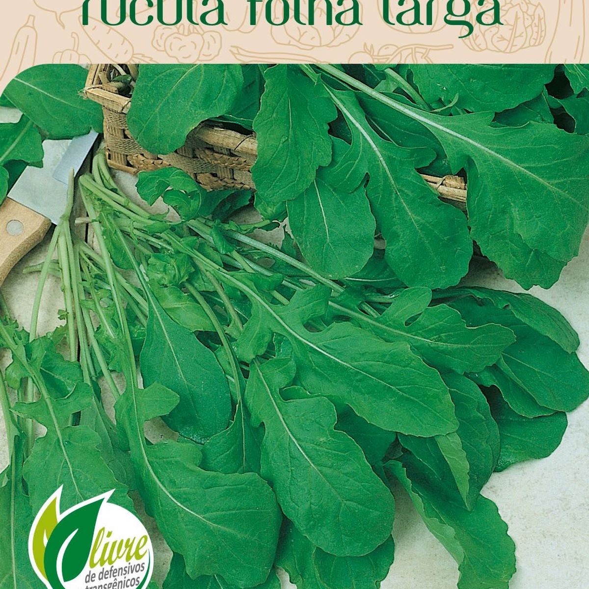 Semente Horta Rúcula Folha Larga, marca Topseed Garden - Foto Principal