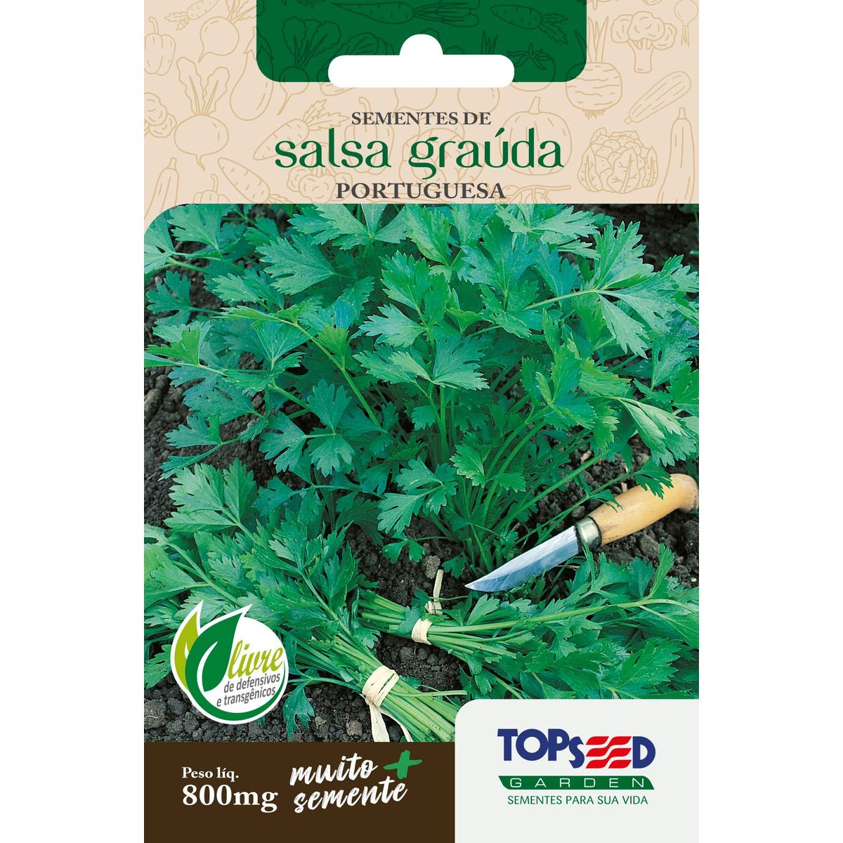 Semente Horta Salsa Graúda Portuguesa, marca Topseed Garden - Foto Principal