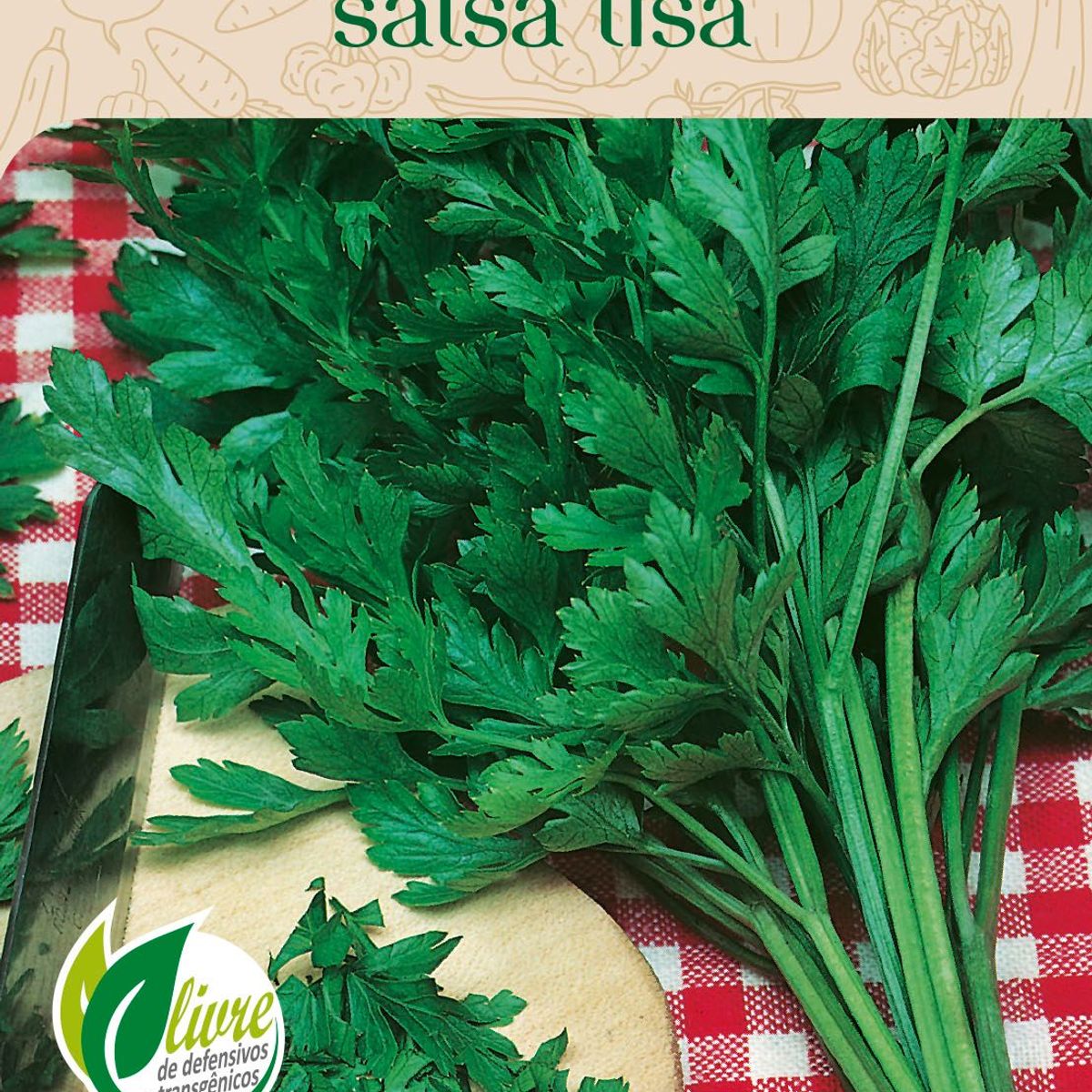 Semente Horta Salsa Lisa, marca Topseed Garden - Foto Principal