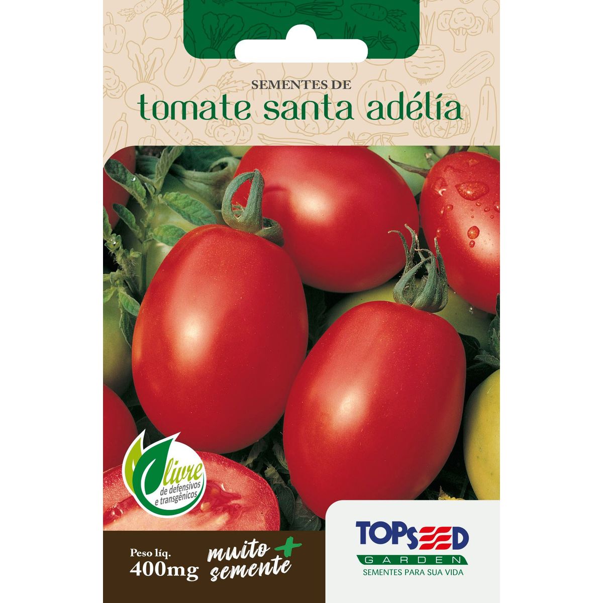 Semente Horta Tomate Santa Adélia, marca Topseed Garden - Foto Principal