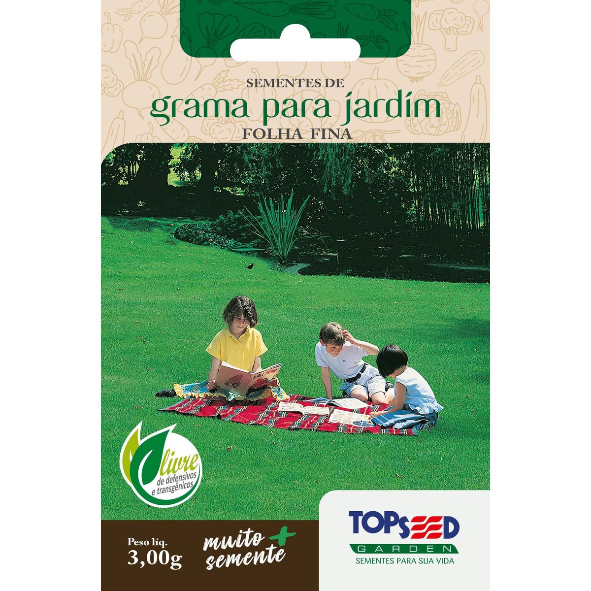 Semente Horta Grama Jardim Folha Fina, marca Topseed Garden - Foto Principal