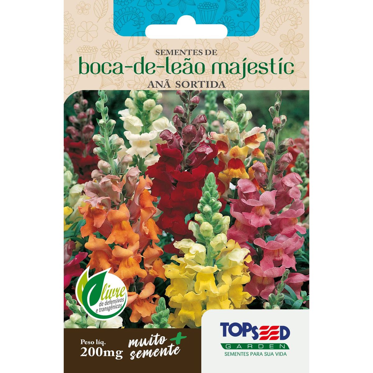 Semente Flor Boca-de-Leão Anã Majestic, marca Topseed Garden - Foto Principal