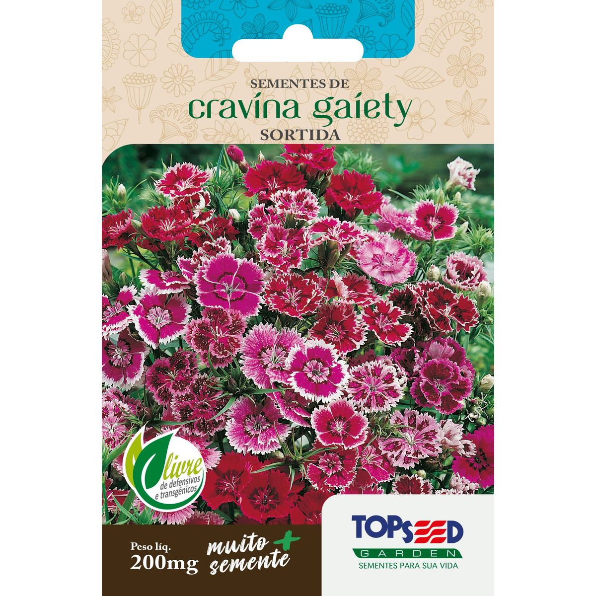 Semente Flor Cravina Gaiety Sortida, marca Topseed Garden - Foto Principal