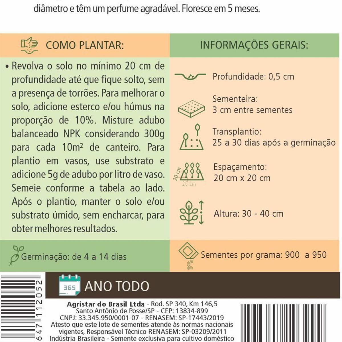 Semente Flor Cravina Gaiety Sortida, marca Topseed Garden - Foto 2