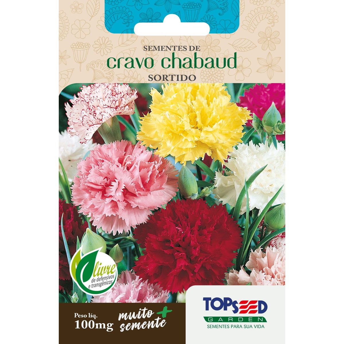 Semente Flor Cravo Chabaud, Sortido, marca Topseed Garden - Foto Principal
