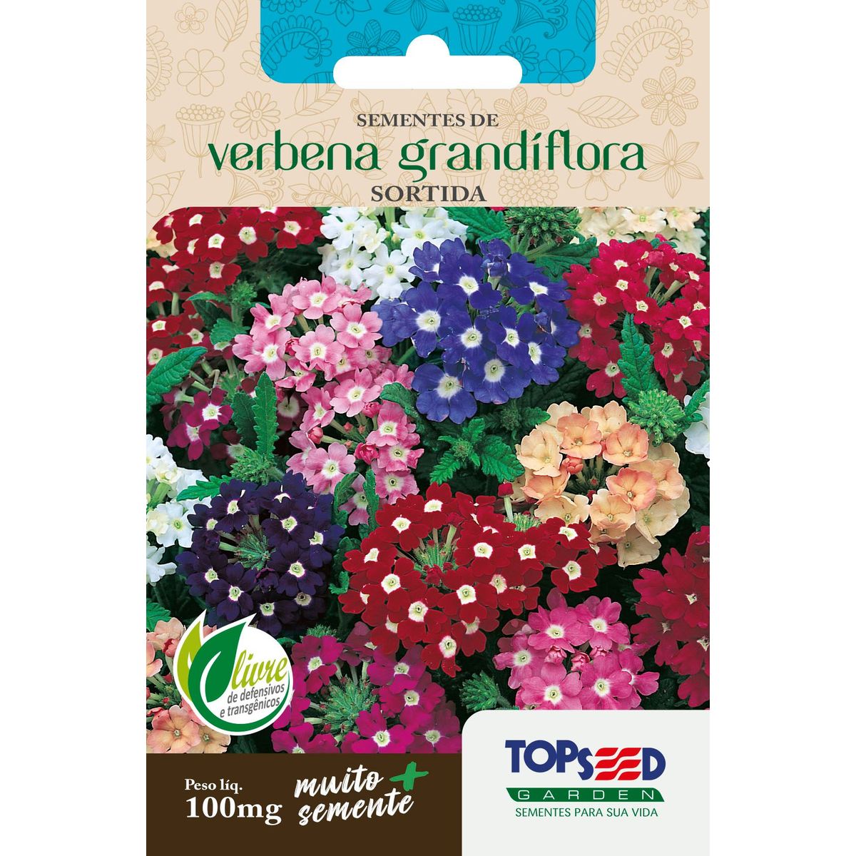 Semente Flor Verbena Grandiflor Sortida Topseed Garden, marca Topseed Garden - Foto Principal