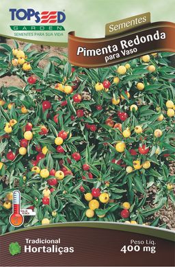 Semente Horta Pimenta Redonda para Vaso