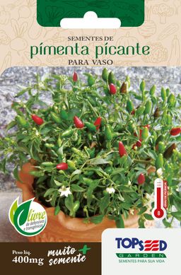 Semente Horta Pimenta Picante Vaso