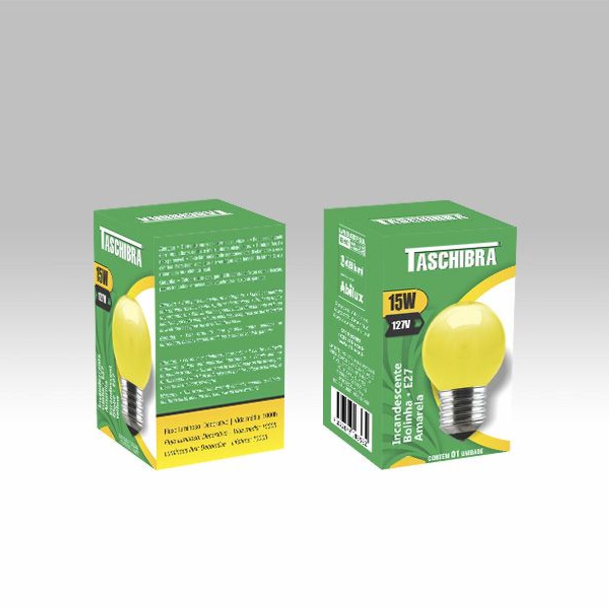 Lâmpada Incandescente Bolinha Luz Amarela 15W 127V Taschibra, marca Taschibra - Foto 2