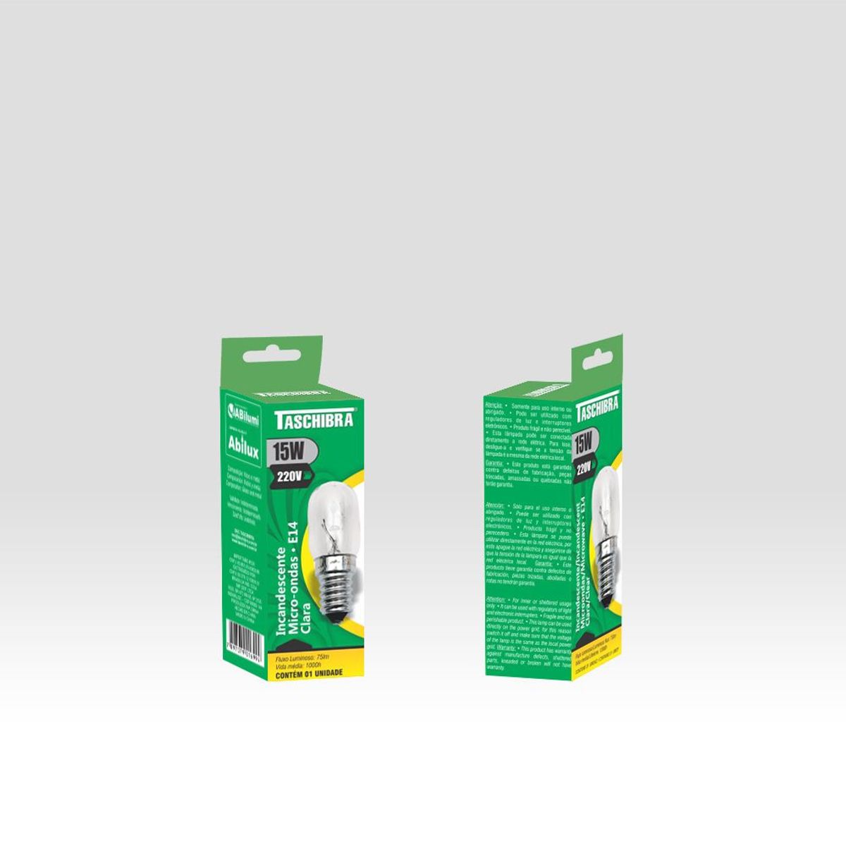 Lâmpada Incandescente Micro Luz Branca 15W 220V  Taschibra, marca Taschibra - Foto 2