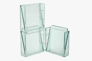 Veneziana de Vidro Cristal 20x20x06cm Incolor