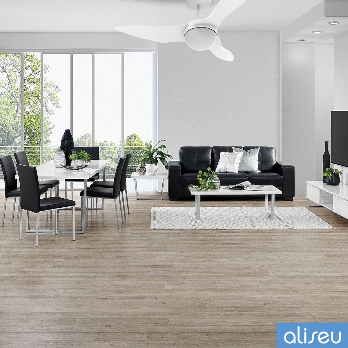 Ventilador de Teto Smart 3 Pás Branco Aliseu 220V Aliseu, marca Aliseu - Foto 2