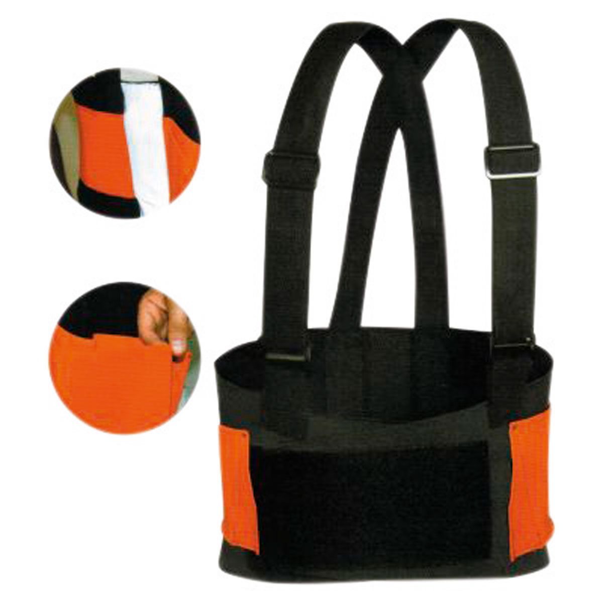 Cinta Ergonômica Refletivo com Suspensório P, Preto, marca Vicsa Brasil - Foto Principal
