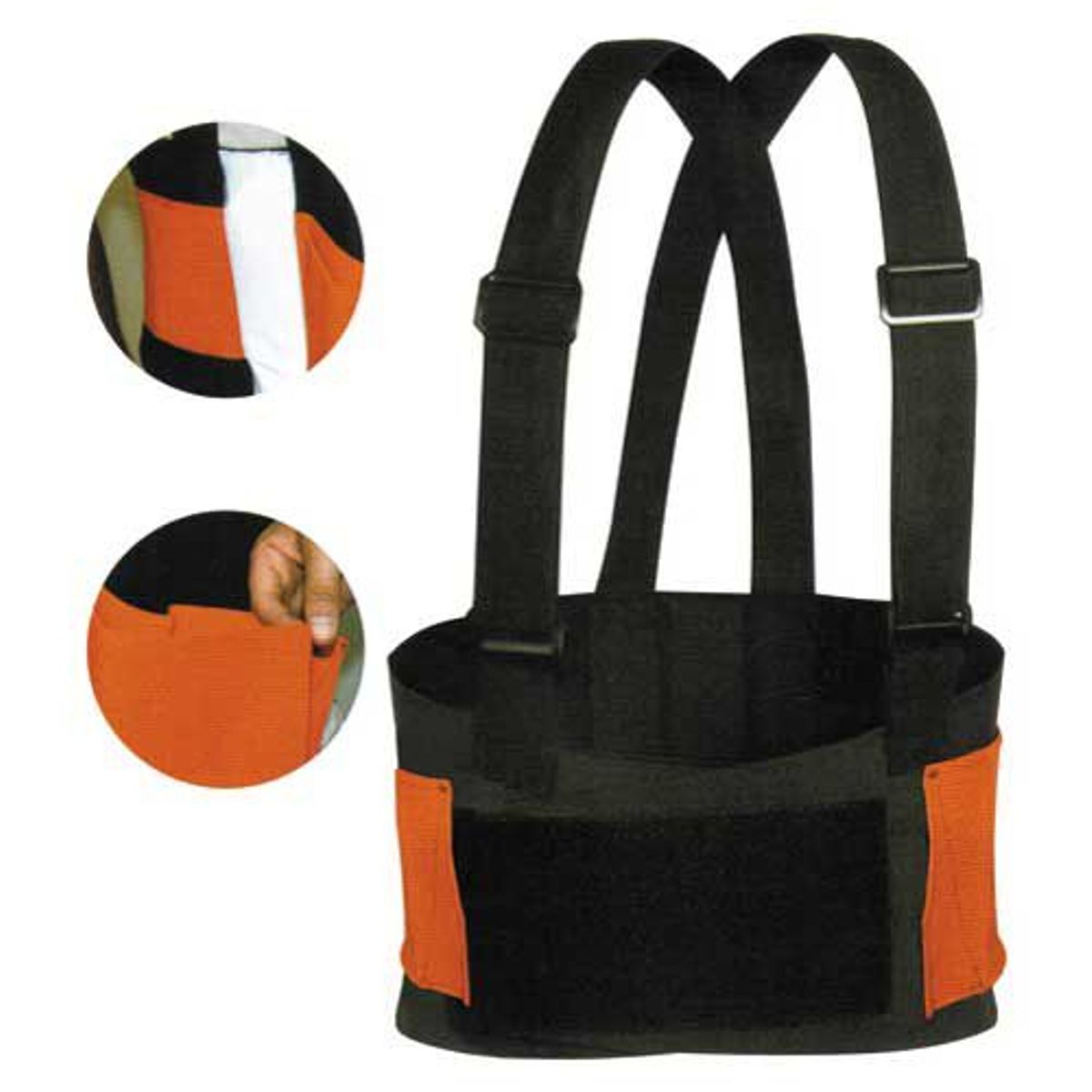Cinta Ergonômica Refletivo com Suspensório M, Preto, marca Vicsa Brasil - Foto 2