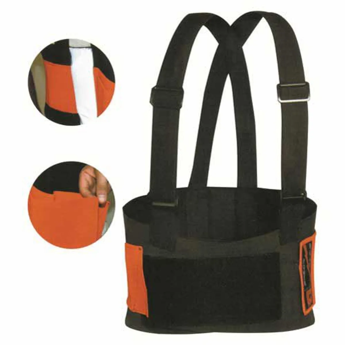 Cinta Ergonômica Refletivo com Suspensório XG, Preto, marca Vicsa Brasil - Foto Principal