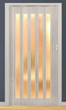 Porta Sanfonada Pvc Vitrais Fech Fin Branco 85x210 - Hoggan