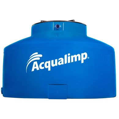 Caixa De gua 1.750L Polietileno gua Protegida Tampa Rosca Azul