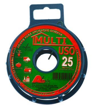 Arame Multiuso Fio BWG 26 com PVC, Verde, 25cm