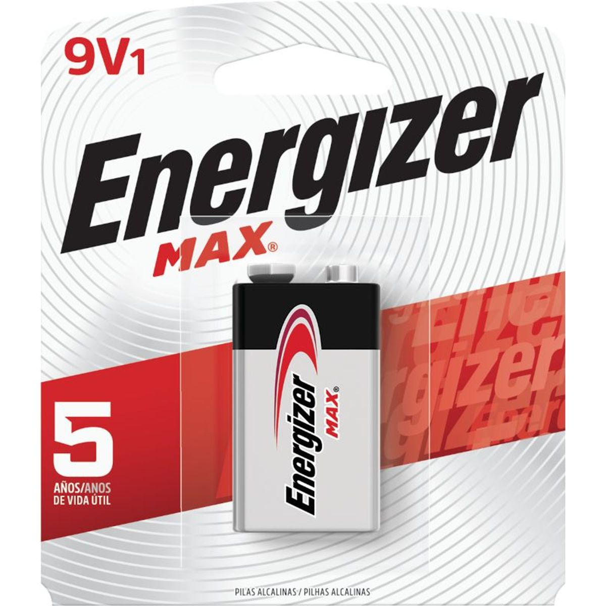 Bateria 9V Max Alcalina com 1 Unidade, marca Energizer - Foto Principal