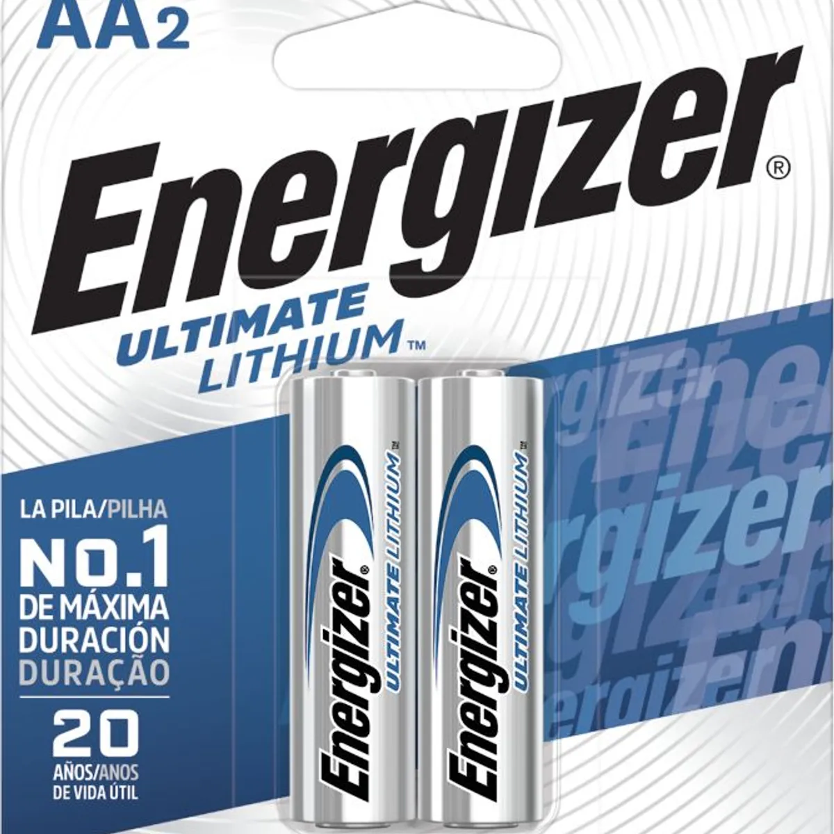 Pilha Pequena Aa Lítio com 2 Unidades, marca Energizer - Foto Principal
