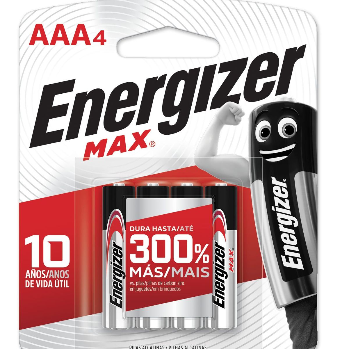 Pilha Palito Aaa Max Alcalina com 4 Unidades, marca Energizer - Foto Principal