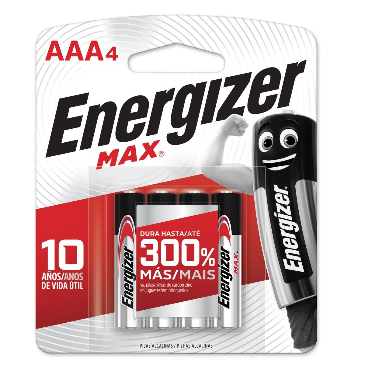 Pilha Palito Aaa Max Alcalina com 4 Unidades, marca Energizer - Foto Principal