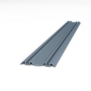 Trilho Caixa Duplo Alumnio Anodizado, Cinza