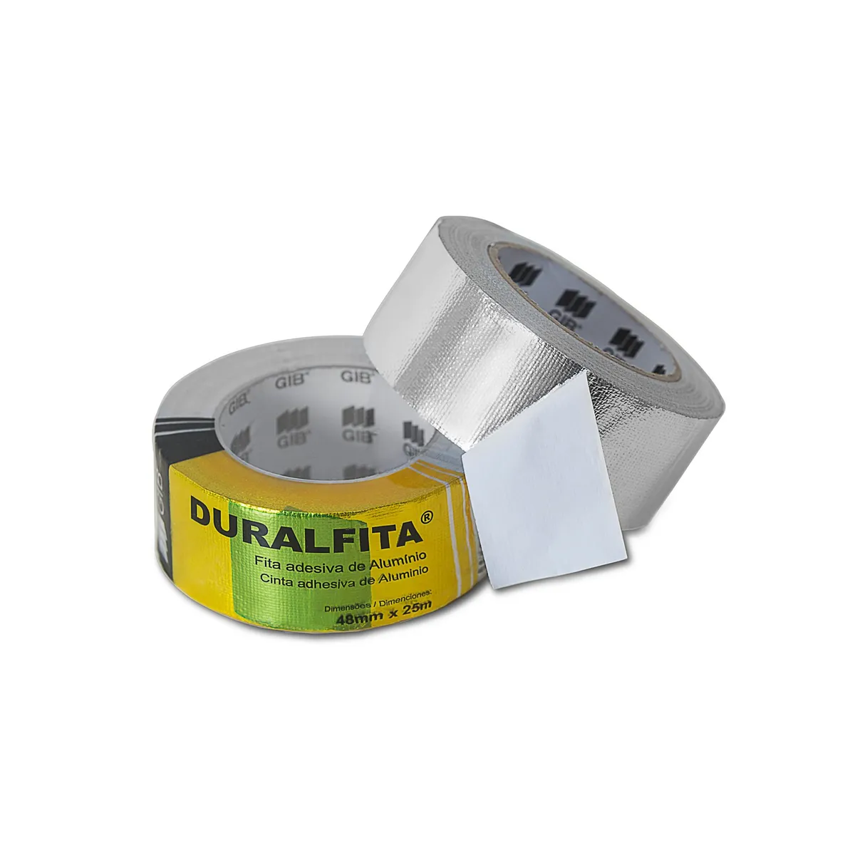 Fita Adesiva de Alumínio Duralfita 4,8cm x 25m Transparente, marca GIB - Foto Principal