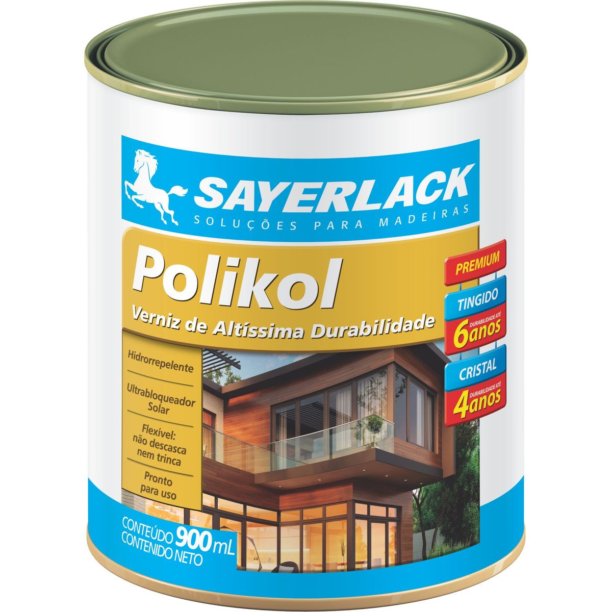 Verniz Polikol Acetinado 0,9L Canela Sayerlack, marca Sayerlack - Foto Principal