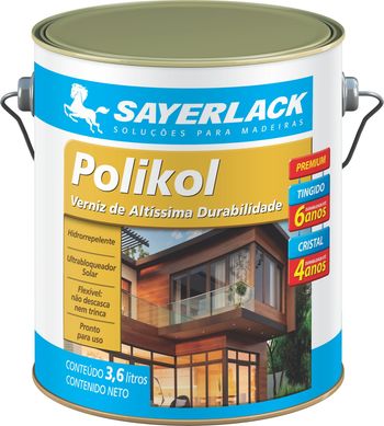Verniz Polikol Brilhante 3,6L Canela 