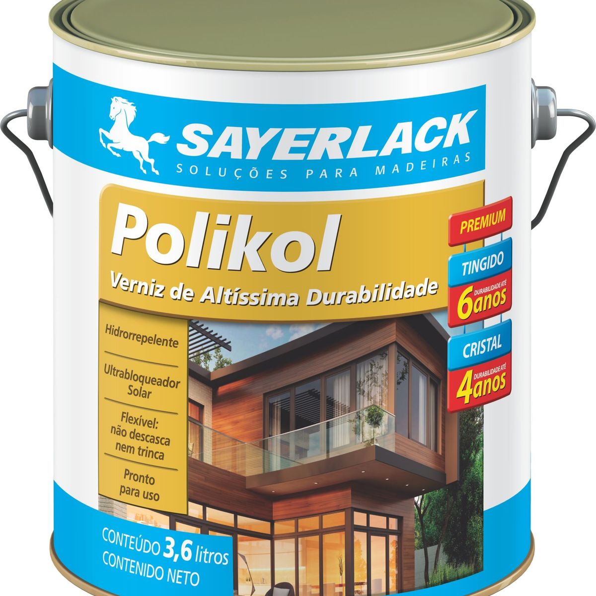 Verniz Polikol Brilhante 3,6L Canela Sayerlack, marca Sayerlack - Foto Principal