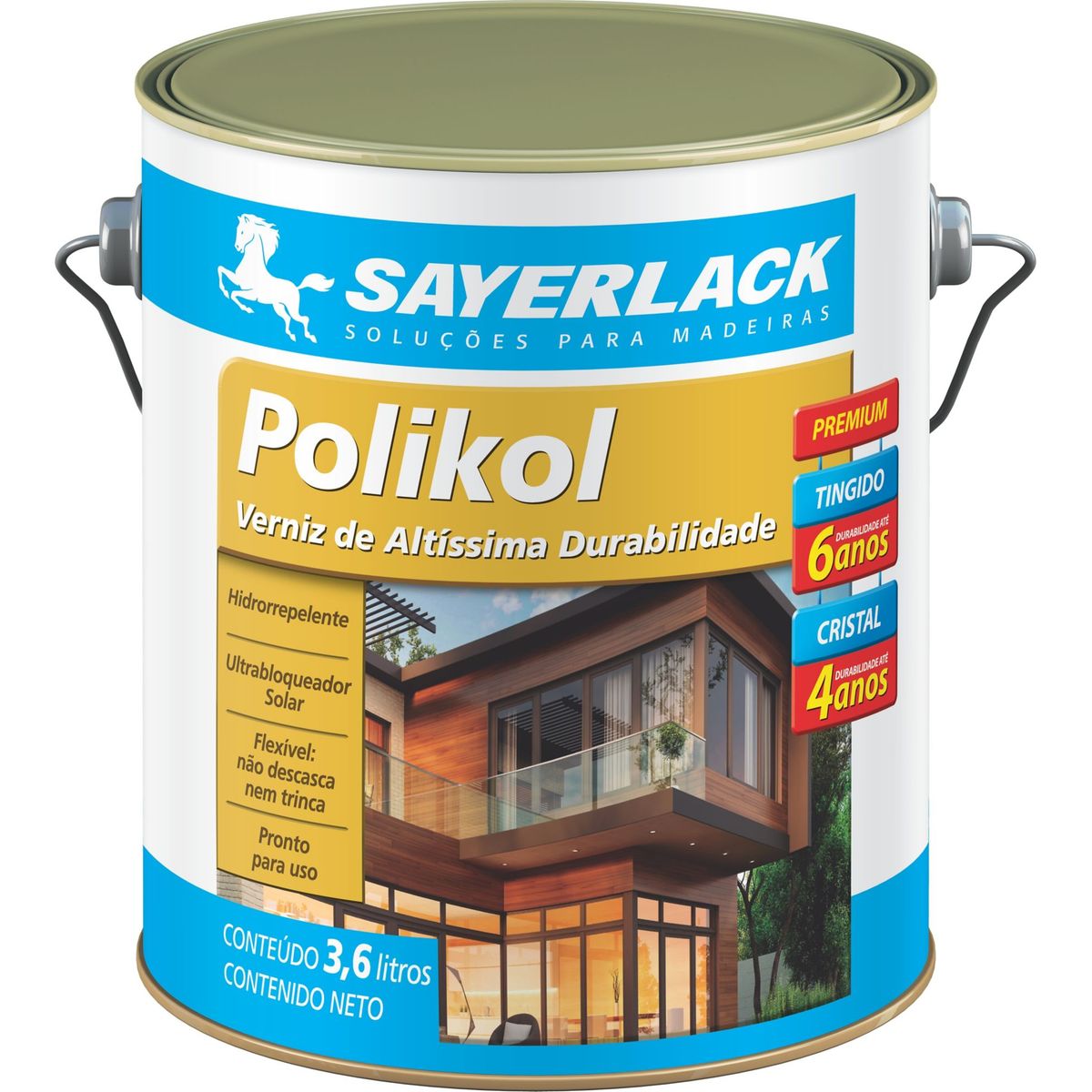 Verniz Polikol Brilhante 3,6L Canela Sayerlack, marca Sayerlack - Foto Principal