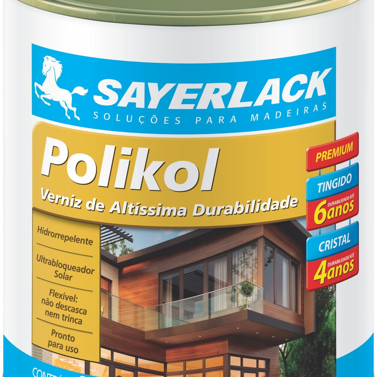 Verniz Polikol Brilhante 0,9L Mogno Sayerlack, marca Sayerlack - Foto Principal