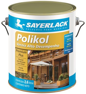Verniz Polikol Acetinado 3,6L Interior e Exterior Transparente 