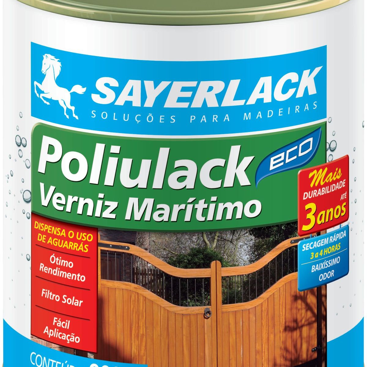 Verniz Marítimo Poliulack Eco 0,9L Exterior Transparente Sayerlack, marca Sayerlack - Foto Principal