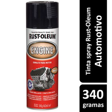 Tinta Spray Brilhante Automotivo Motor 340ml Preto