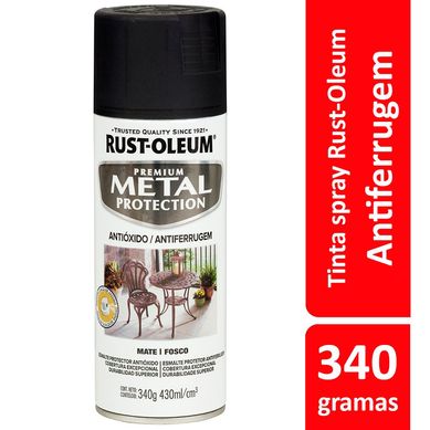 Tinta Spray Fosco Metal Protection 340ml Preto