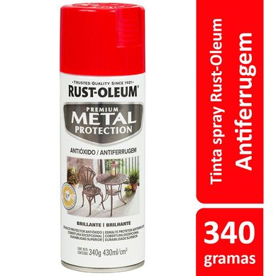 Tinta Spray Brilhante Metal Protection 312ml Vermelho