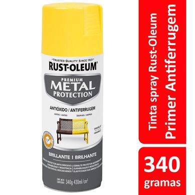 Tinta Spray Brilhante Metal Protection 340ml Amarelo