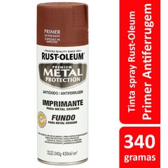 Tinta Spray Brilhante Metal Protection 340ml Vermelho Escuro
