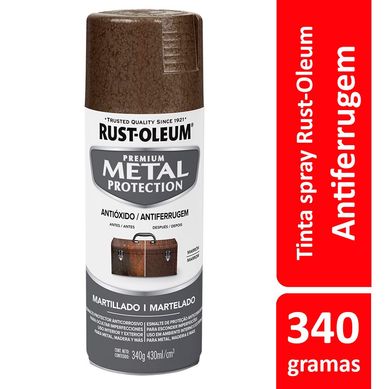 Tinta Spray Martelado Metal Protection 340ml Marrom