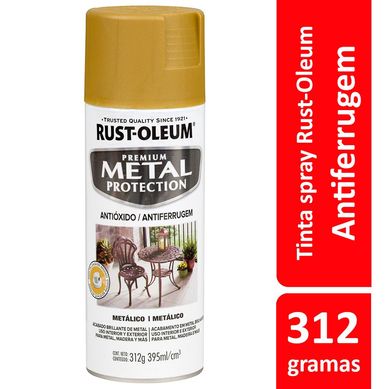 Tinta Spray Brilhante Metal Protection 312ml Ouro