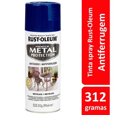 Tinta Spray Brilhante Metal Protection 312ml Azul